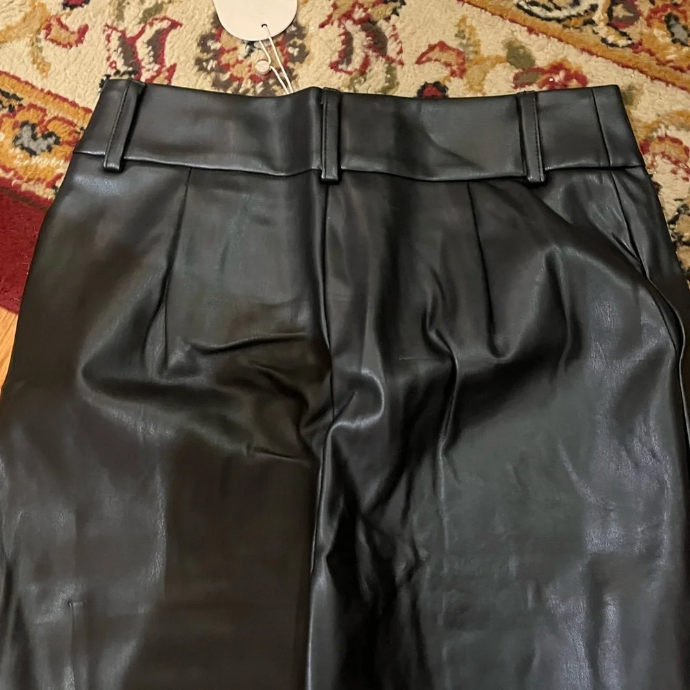 NWT Meshki Black Sima Faux Leather High Waisted Pants - Picture 6 of 14